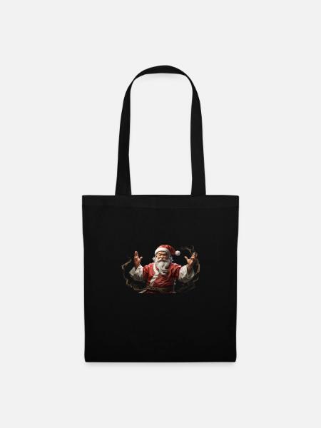 Weihnachtsmann Japanisch - Stoffbeutel - Schwarz