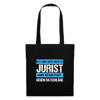 Resistenter Jurist - Stoffbeutel - Schwarz - Vorne