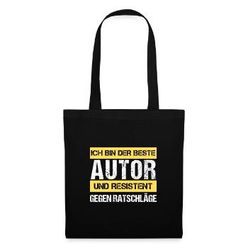 Auteur résistant - Sac en tissu - noir - Devant