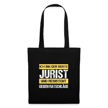 Resistenter Jurist - Stoffbeutel - Schwarz - Vorne