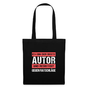 Auteur résistant - Sac en tissu - noir - Devant