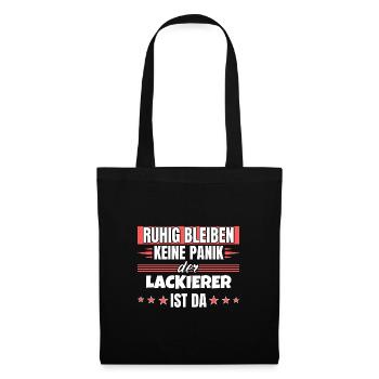 Ruhig bleiben ich bin Lackierer - Stoffbeutel - Schwarz - Vorne