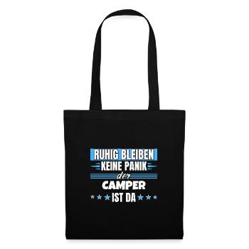 Restez calme, je suis un campeur - Sac en tissu - noir - Devant