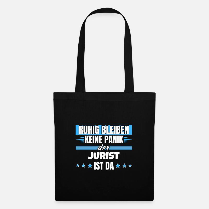 Ruhig bleiben ich bin Jurist - Stoffbeutel - Schwarz
