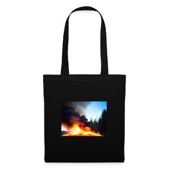 Folie magmatique - Sac en tissu - noir - Devant