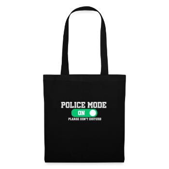 Mode police activé ne pas déranger - Sac en tissu - noir - Devant