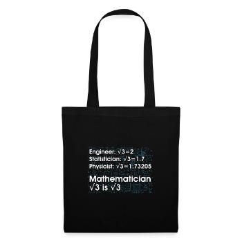 Dictons de mathématiques pour les professeurs de mathématiques - Sac en tissu - noir - Devant