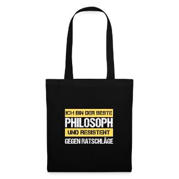 Resistenter Philosoph - Stoffbeutel - Schwarz - Vorne