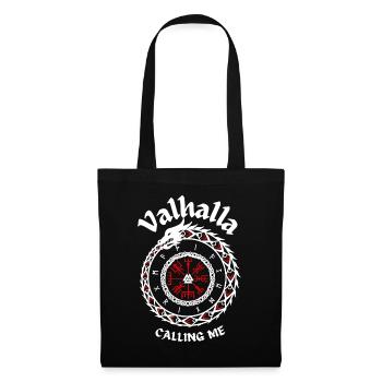 VALHALLA Calling me-VIKING SYMBOLE-WIKINGER RUNEN - Stoffbeutel - Schwarz - Vorne