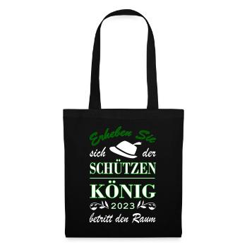 Schützenkönig 2023 - Stoffbeutel - Schwarz - Vorne