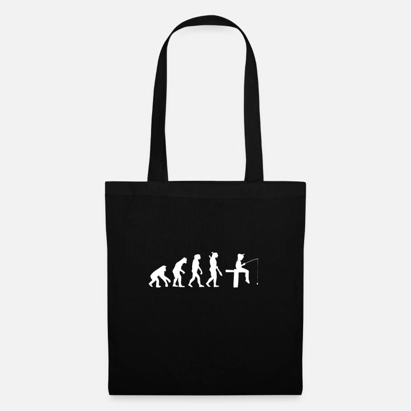 Cadeau évolution de pêche enfant - Sac en tissu - noir