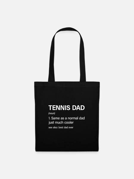 Funny Tennis Dad Definition Tennis Lover - Tote Bag - black