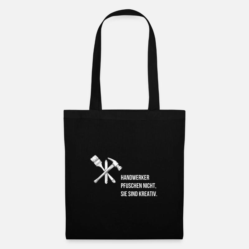 Les artisans ne se trompent pas, ils sont créatifs. - Sac en tissu - noir