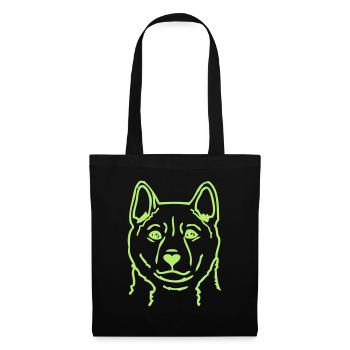 shibainukop_001 - Sac en tissu - noir - Devant