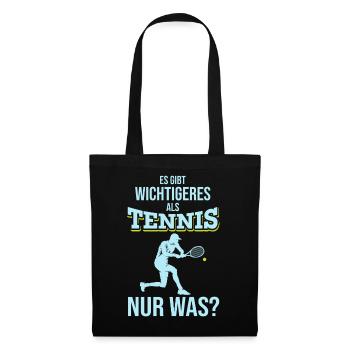 Tennis - Stoffbeutel - Schwarz - Vorne