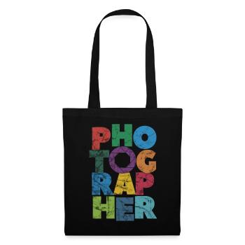 Photographe Photographe prenant des photos - Sac en tissu - noir - Devant