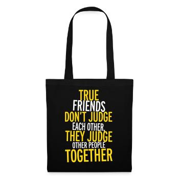 True Friends - Sac en tissu - noir - Devant