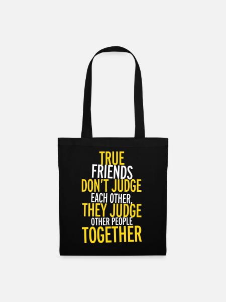 True Friends - Stoffbeutel - Schwarz