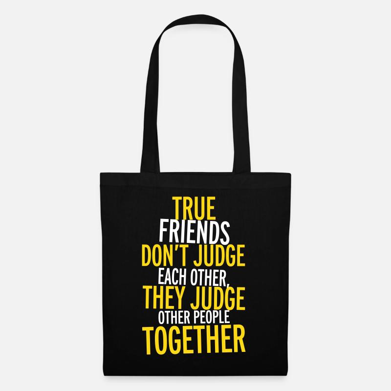 True Friends - Stoffbeutel - Schwarz