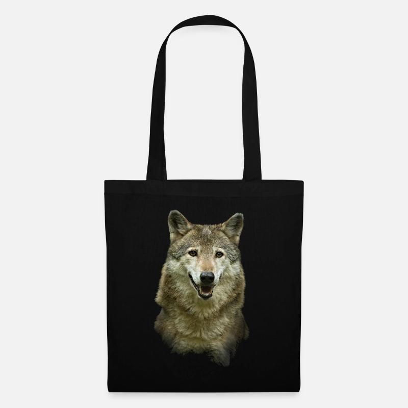 Wolf - Stoffbeutel - Schwarz