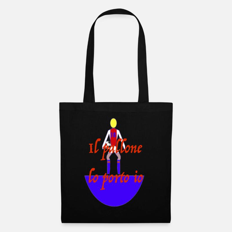 il pallone lo porto io - Borsa di stoffa - nero