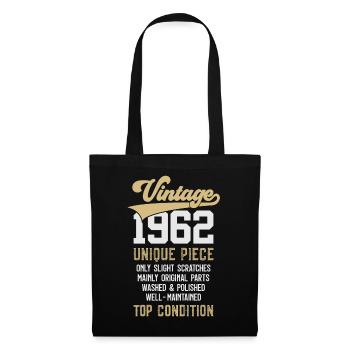 VINTAGE 1962 UNIQUE PIECE 64TH BIRTHDAY - Tote Bag - black - Front