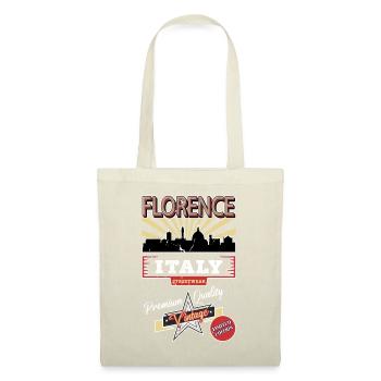 Florence Italie City Skyline Vintage Rétro - Sac en tissu - nature - Devant