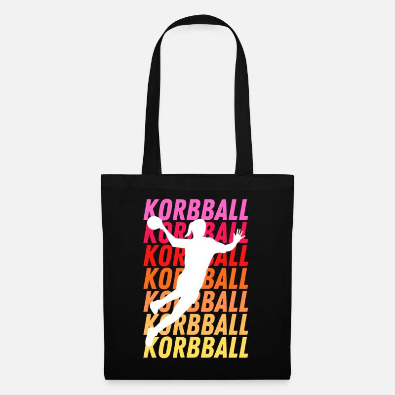 Korbball farbig - Stoffbeutel - Schwarz