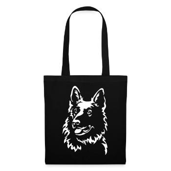 Swiss Shepherd Head "Black Edition" - Tote Bag - black - Front