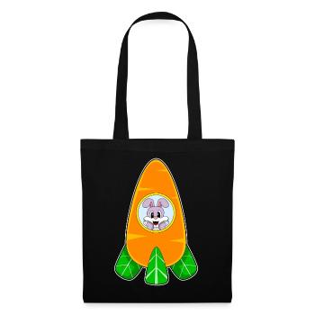 Lapin vaisseau spatial Espace - Sac en tissu - noir - Devant