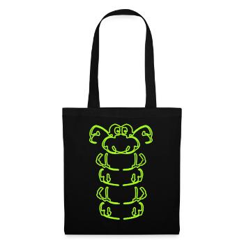 Caterpillar in green - Tote Bag - black - Front