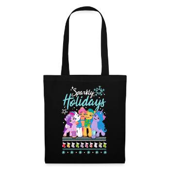 My little Pony Sparkly Holidays - Stoffbeutel - Schwarz - Vorne
