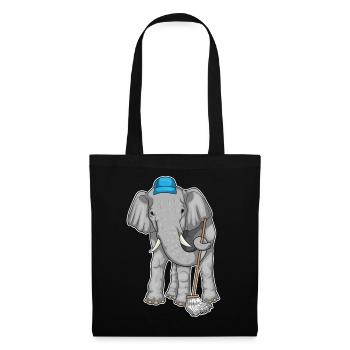 Nettoyant éléphant Vadrouille - Sac en tissu - noir - Devant