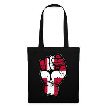 Danemark Drapeau Poing Main Utilisé Symbole - Sac en tissu - noir - Devant