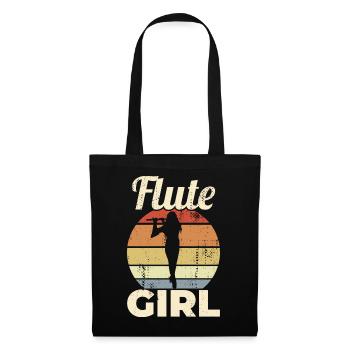 Drôle De Flûte Fille - Sac en tissu - noir - Devant