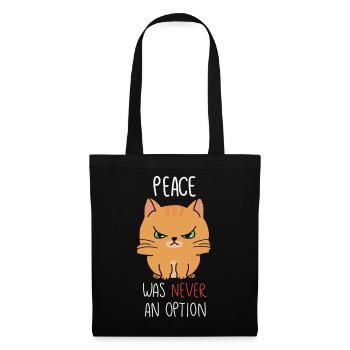 Peace was never an option - Stoffbeutel - Schwarz - Vorne