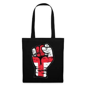 England flag fist hand used - Tote Bag - black - Front