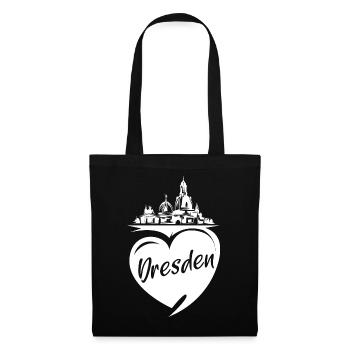Dresden Love Frauenkirche Heart City Symbol Logo - Tote Bag - black - Front