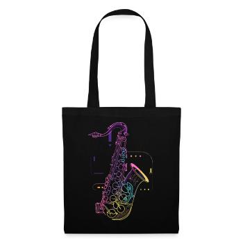 Saxophone Drawing - Tote Bag - black - Front
