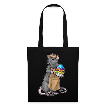 Coloriage de Pâques du Rat - Sac en tissu - noir - Devant