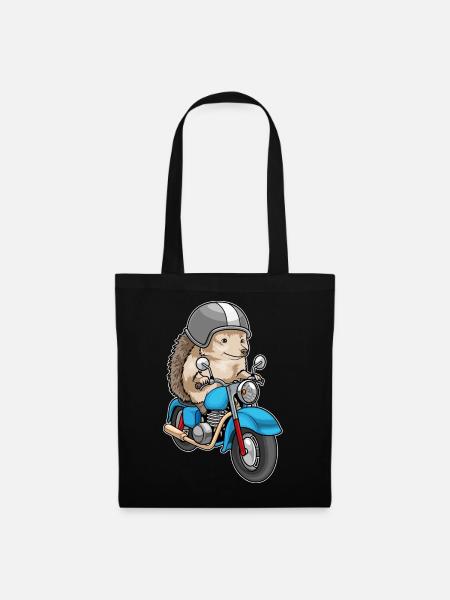 Igel Motorrad - Stoffbeutel - Schwarz