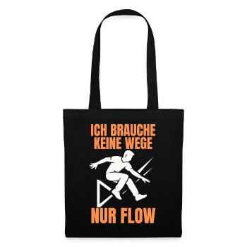 Parkour Jump - Design urbain dynamique - Sac en tissu - noir - Devant