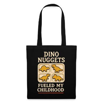 Dino Nuggets Nostalgie Drôle Snack Dinosaure - Sac en tissu - noir - Devant
