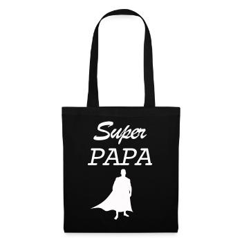 papa fêtes des pères cadeau fête des pères - Sac en tissu - noir - Devant