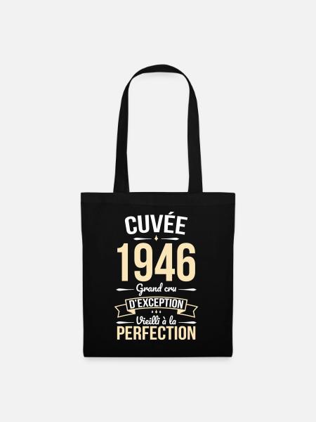 1946 – Perfekt gereift - Stoffbeutel - Schwarz