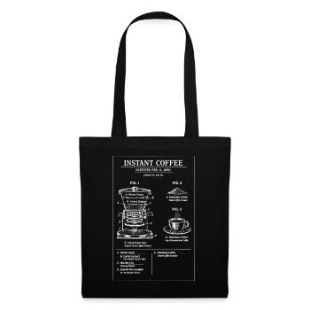 Illustration du plan de café instantané - Sac en tissu - noir - Devant