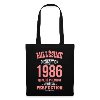 1986 – Millésime d’exception – Qualité premium - Sac en tissu - noir - Devant