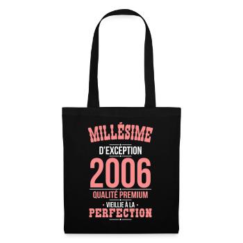 2006 – Millésime d’exception – Qualité premium - Sac en tissu - noir - Devant