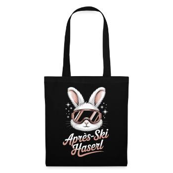Après-ski bunny hut fun Skier ski bunny - Sac en tissu - noir - Devant