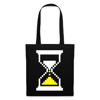 Pixel Hourglass Loading Bar Retro Gaming - Sac en tissu - noir - Devant